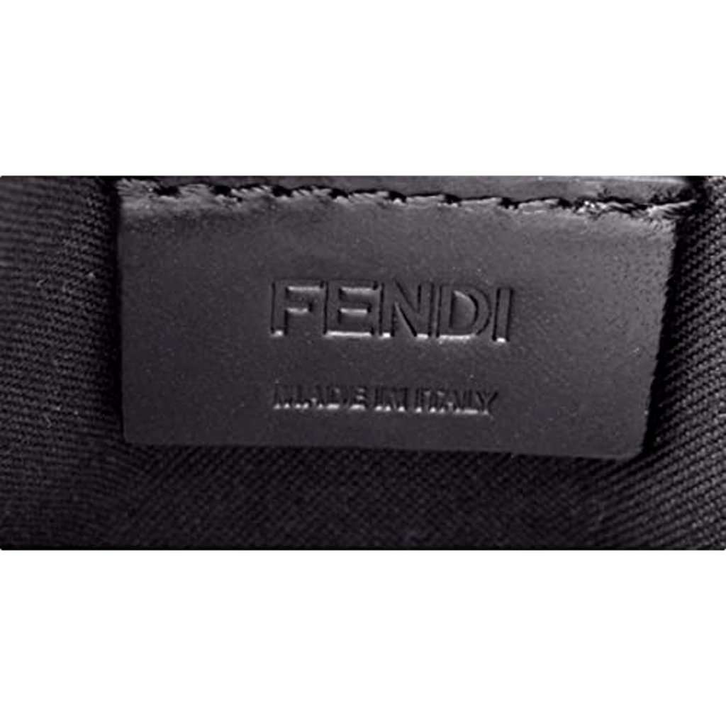 Fendi Fendi Roma Black Calfskin Leather Embossed Logo Card Case Wallet Navy Leather Never worn - Inside View