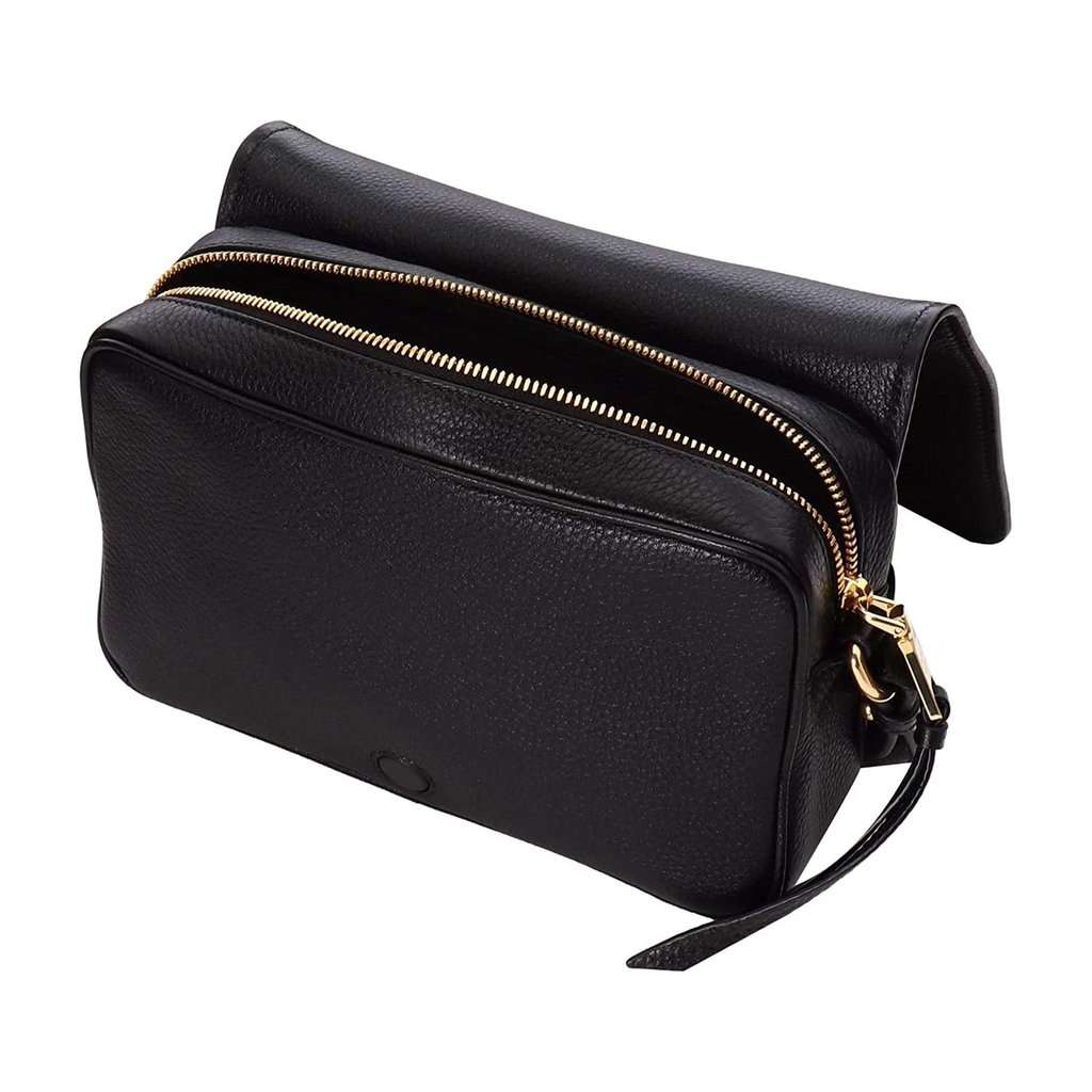 Prada Prada Vitello Phenix Black Leather Flap Crossbody Bag Black Leather Never worn - Model View