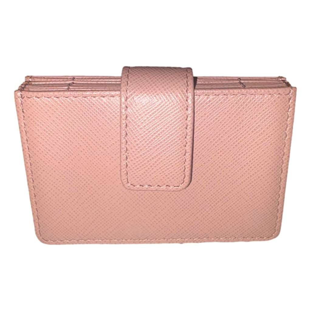Prada Prada Saffiano Leather Cipria Beige Accordion Card Case Wallet Beige Leather Never worn - Back View