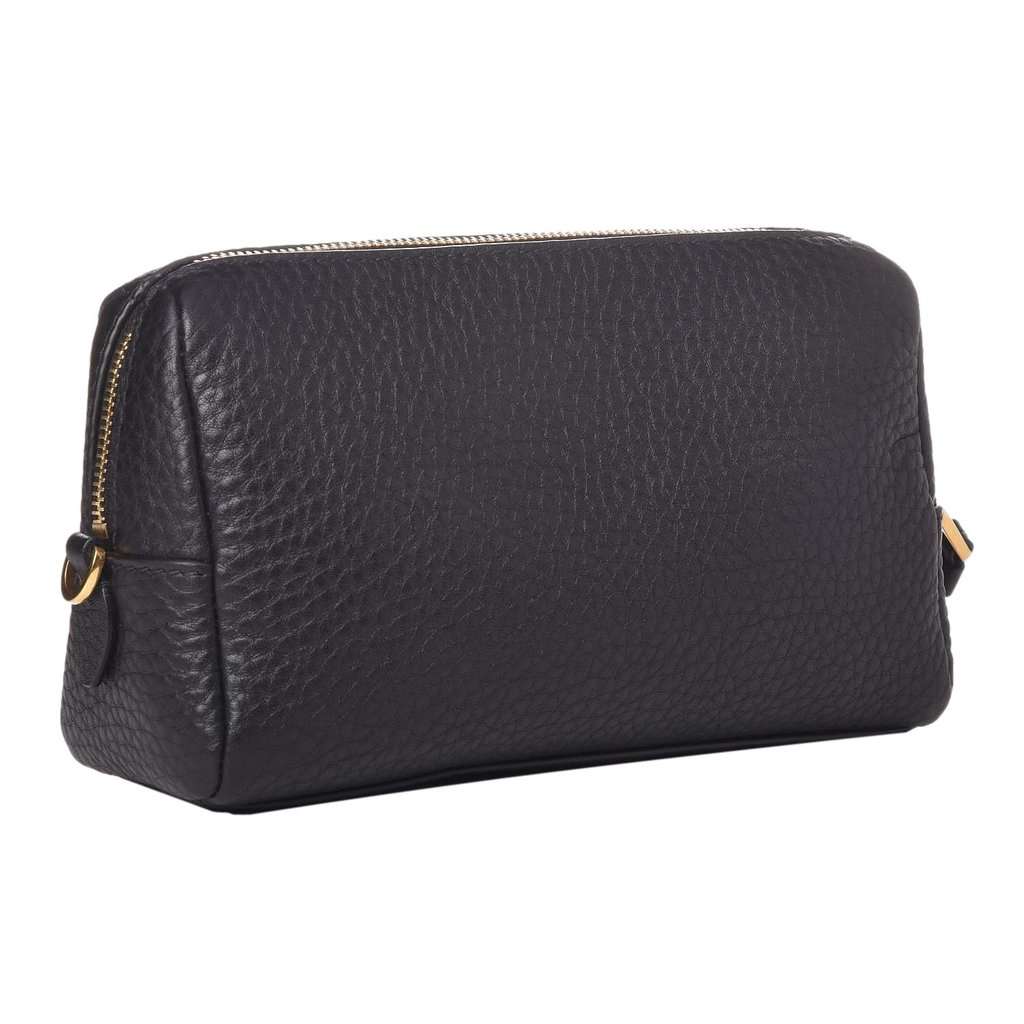 Prada Prada Vitello Daino Black Leather Cosmetic Pouch Black Leather Never worn - Inside View