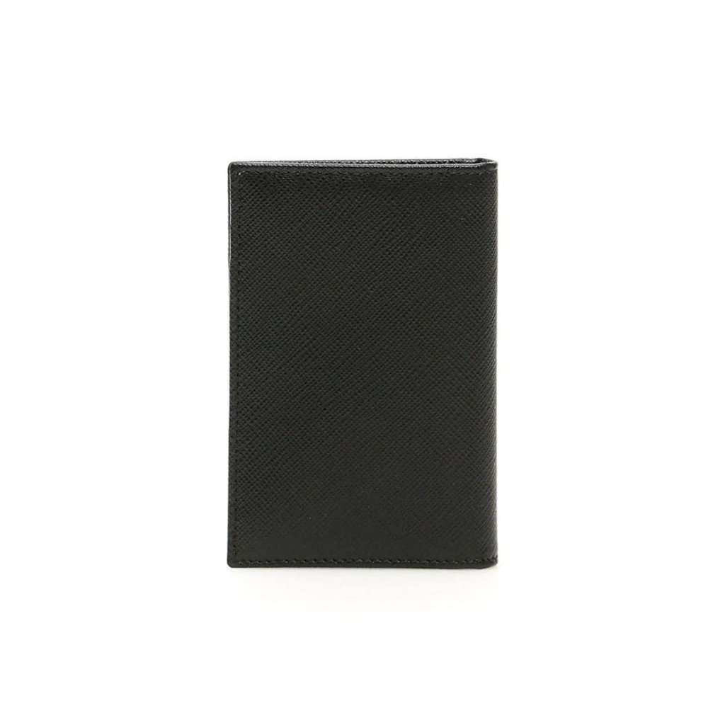 Prada Prada Mens Saffiano Leather Vertical Card Black Holder Bifold Wallet Black Leather Never worn - Inside View