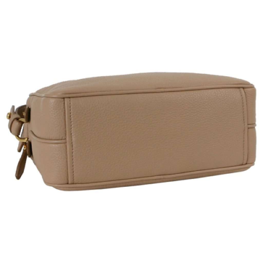 Prada Prada Beige Vitello Phenix Leather Double Zip Crossbody Bag Beige Leather Never worn - Box View