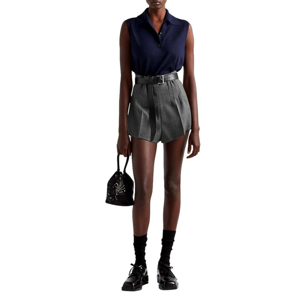 Prada Prada Re-Nylon Mini Drawstring Bucket Bag Black Beaded Embroidered Black Never worn - Box View