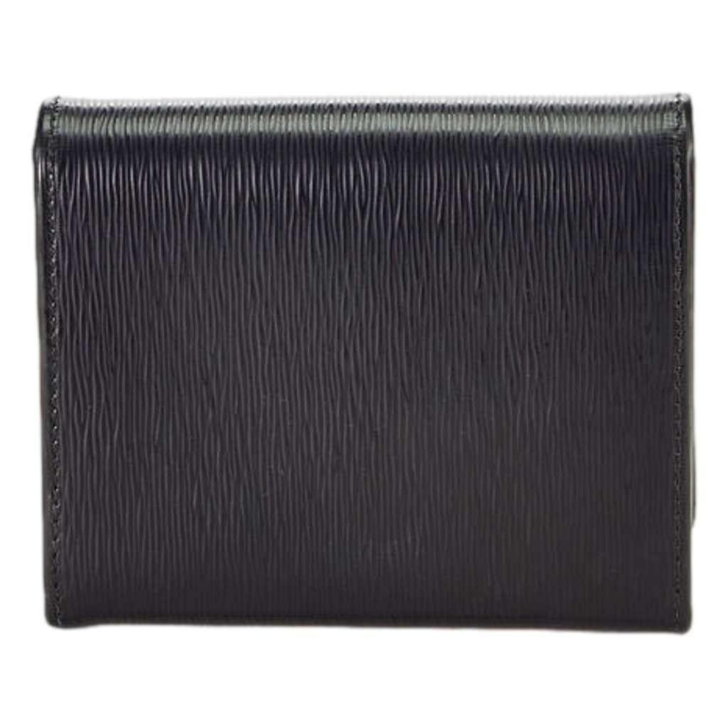 Prada Prada Vitello Move Nero Black Triangle Logo Leather Bifold Snap Wallet Black Leather Never worn - Back View