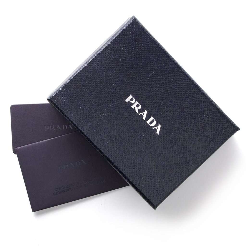 Prada Prada Vitello Grain Argilla Grey Leather Small Card Holder Wallet Grey Leather Never worn - Inside View