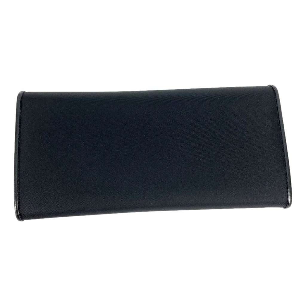 Prada Prada Tessuto Nero Black Continental Flap Black Wallet Silver Triangle Logo Black Never worn - Model View