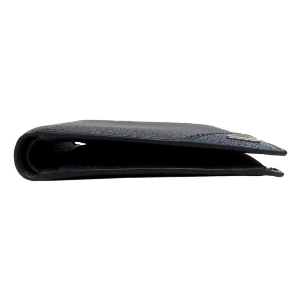Prada Prada Black Vitello Micro Grain Leather Bifold Wallet Triangle Enamel Logo Black Leather Never worn - Inside View