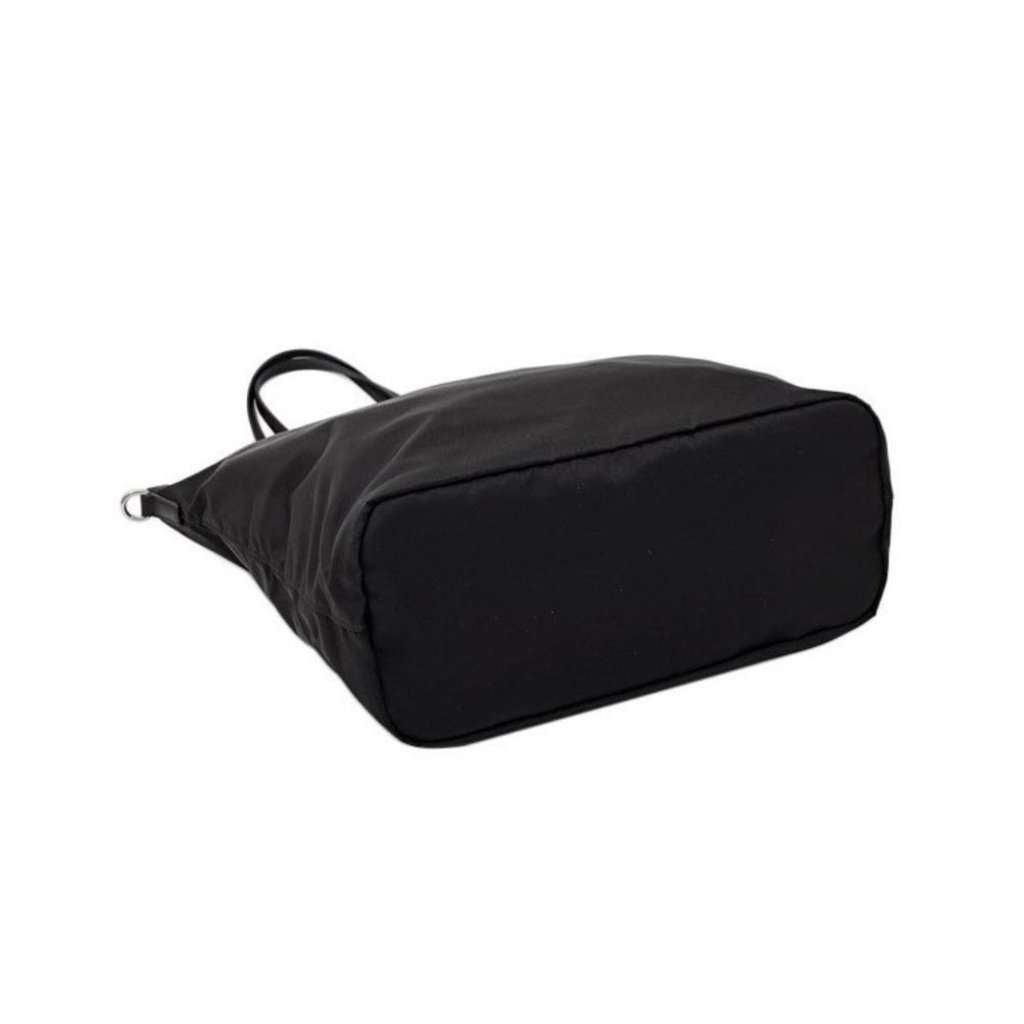 Prada Prada Tessuto Nylon Black Convertible Shopping Tote Black Leather Never worn - Model View