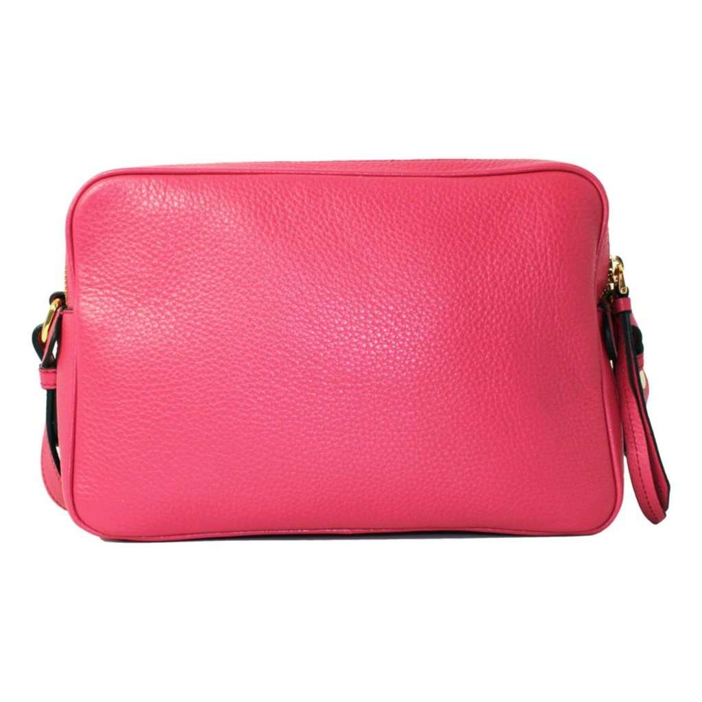 Prada Prada Peonia Pink Vitello Phenix Leather Double Zip Crossbody Pink Leather Never worn - Back View