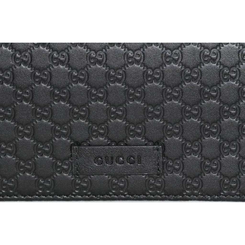Gucci Gucci Microguccissima GG Logo Black Leather Wallet Crossbody Handbag Black Leather Never worn - Box View