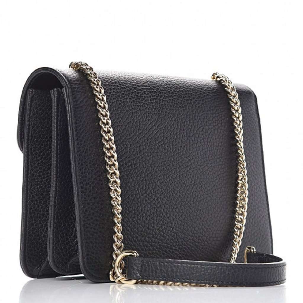 Gucci Gucci Black Icon GG Interlocking Small Crossbody Bag Black Leather Never worn - Inside View