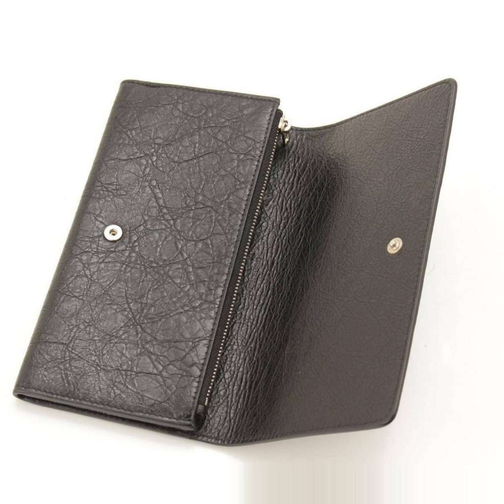 Balenciaga Balenciaga Antracite Grey Arena Leather Long Wallet Grey Leather Never worn - Model View