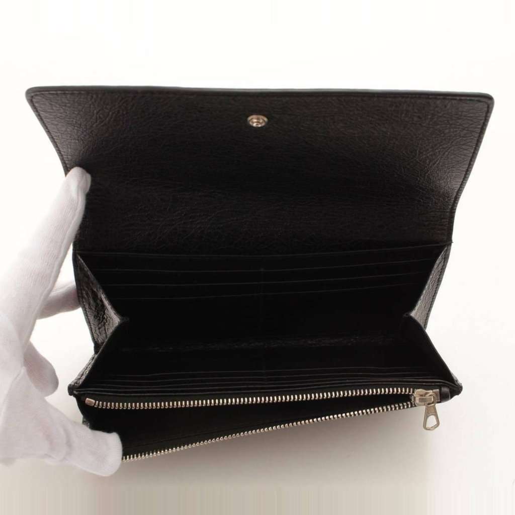 Balenciaga Balenciaga Antracite Grey Arena Leather Long Wallet Grey Leather Never worn - Box View