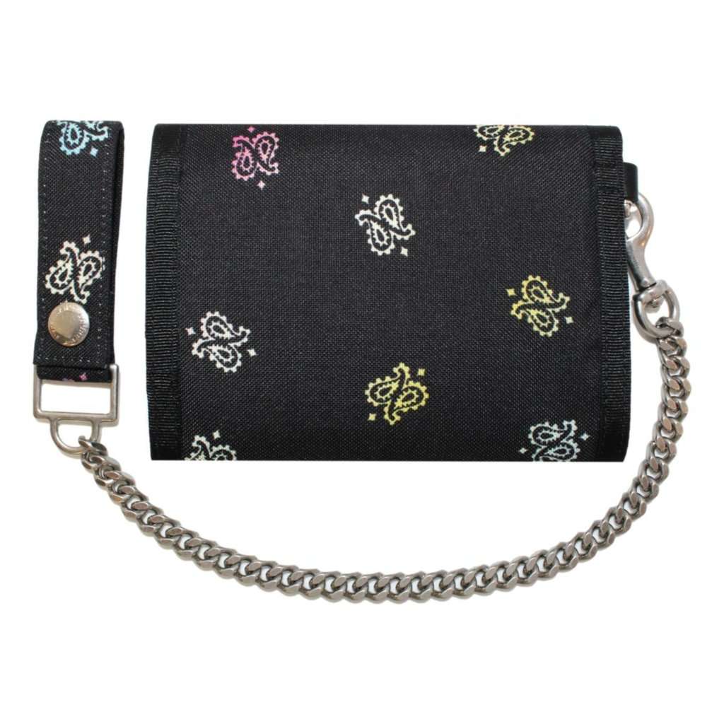 Saint Laurent Saint Laurent Black Nylon Chain Trifold Wallet Black Never worn - Back View