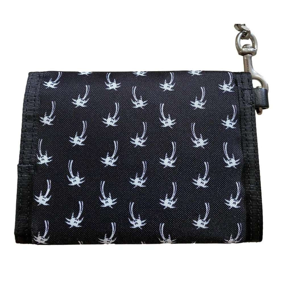 Saint Laurent Saint Laurent Buffalo Palm Tree Black Nylon Chain Trifold Wallet Black Never worn - Inside View