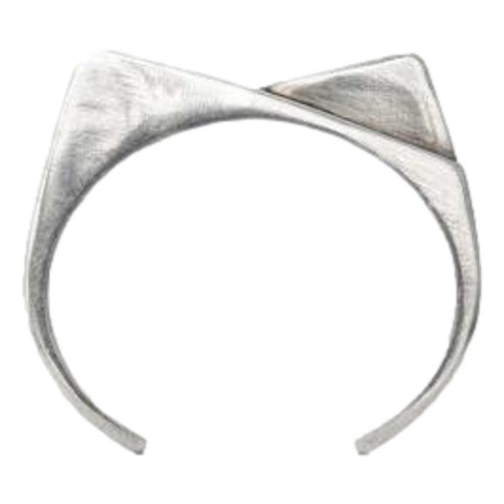 Saint Laurent Saint Laurent 2 Pentes Two-Slope Oxidized Silver Bracelet Silver Never worn - Front View