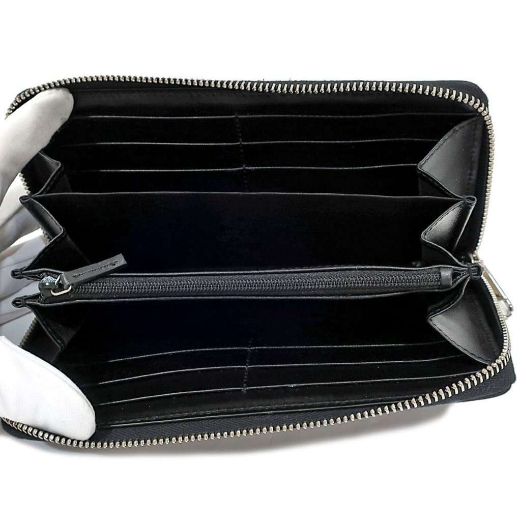 Gucci Gucci Black Leather Rainbow Blade Lightning Logo Long Wallet Black Leather Never worn - Inside View