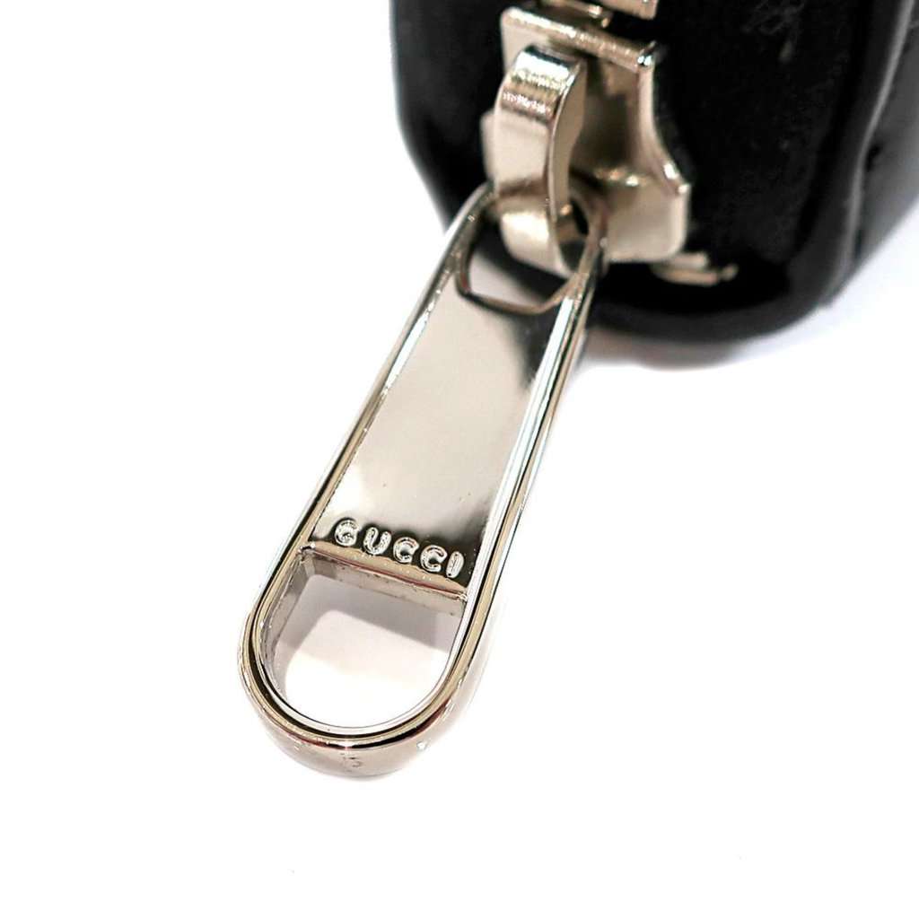 Gucci Gucci Black Leather Rainbow Blade Lightning Logo Long Wallet Black Leather Never worn - Model View