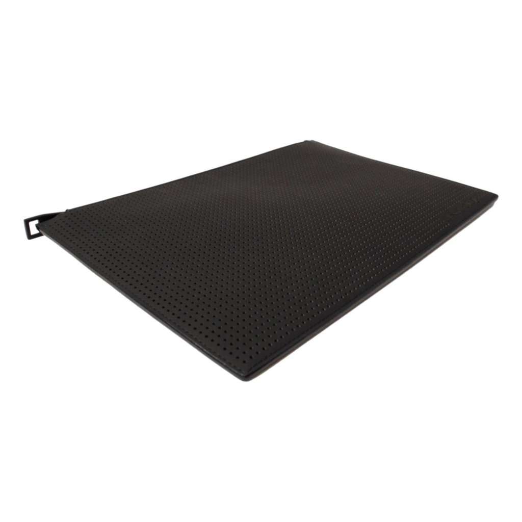 Alexander McQueen Alexander McQueen Black Leather Perforated Flat Pouch Black Leather Never worn - Box View