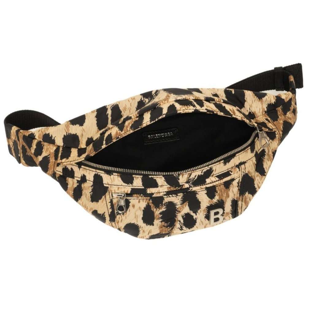 Balenciaga Balenciaga Nylon Leopard Print Belt Bag Beige Leather Never worn - Inside View