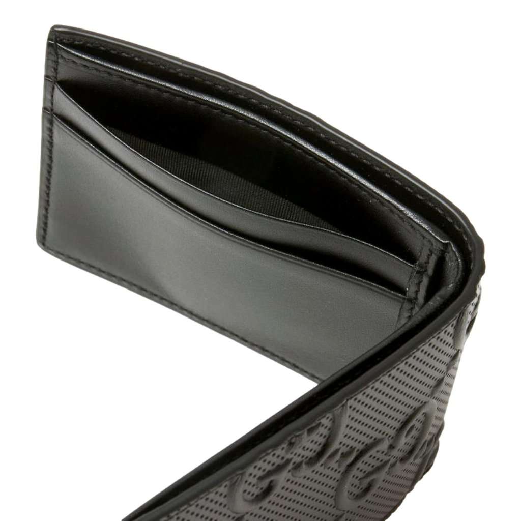 Gucci Gucci GG Tennis Embossed Black Calfskin Leather Bi-Fold Wallet Black Leather Never worn - Box View