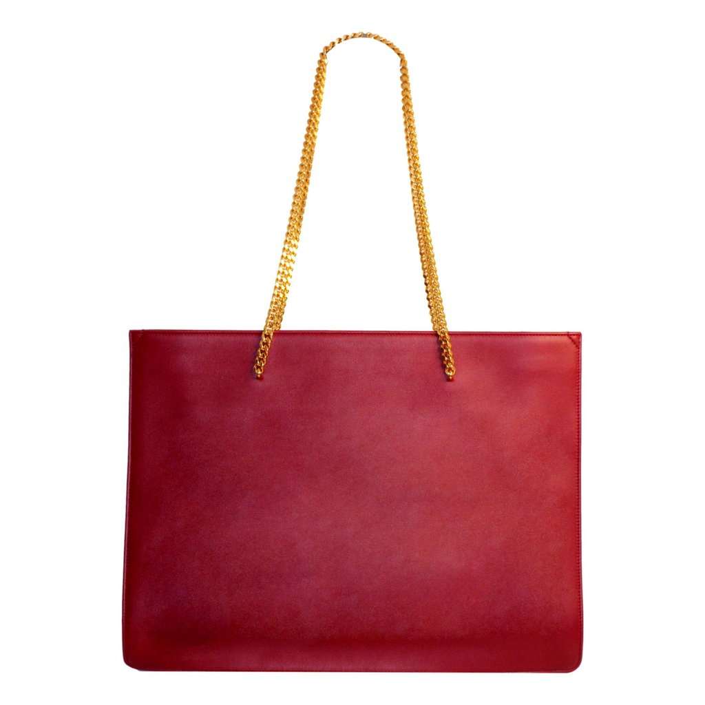 Saint Laurent Saint Laurent Siena Ultra Lux Red Calf Leather Chain Shoulder Tote Bag Red Leather Never worn - Box View