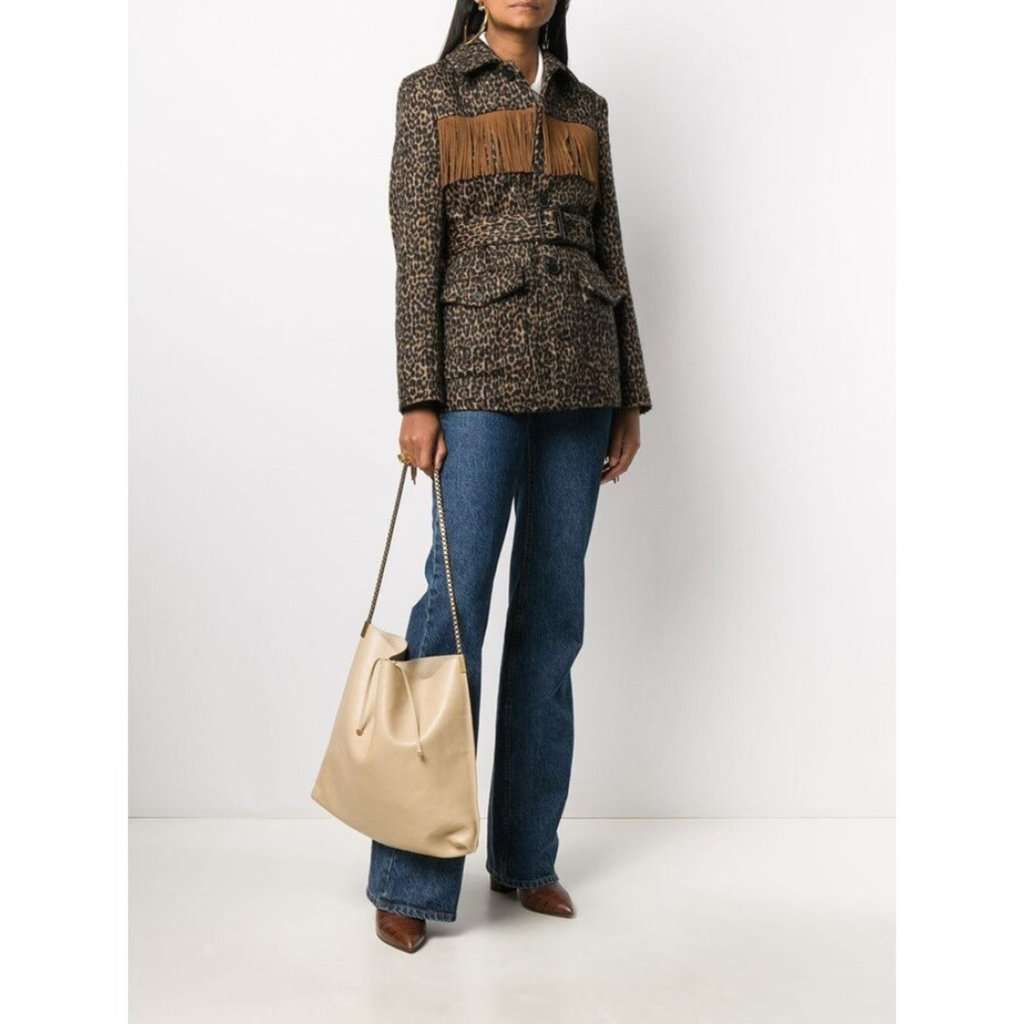 Saint Laurent Saint Laurent Suzanne Beige Calfskin Leather Chain Hobo Bag Beige Leather Never worn - Inside View