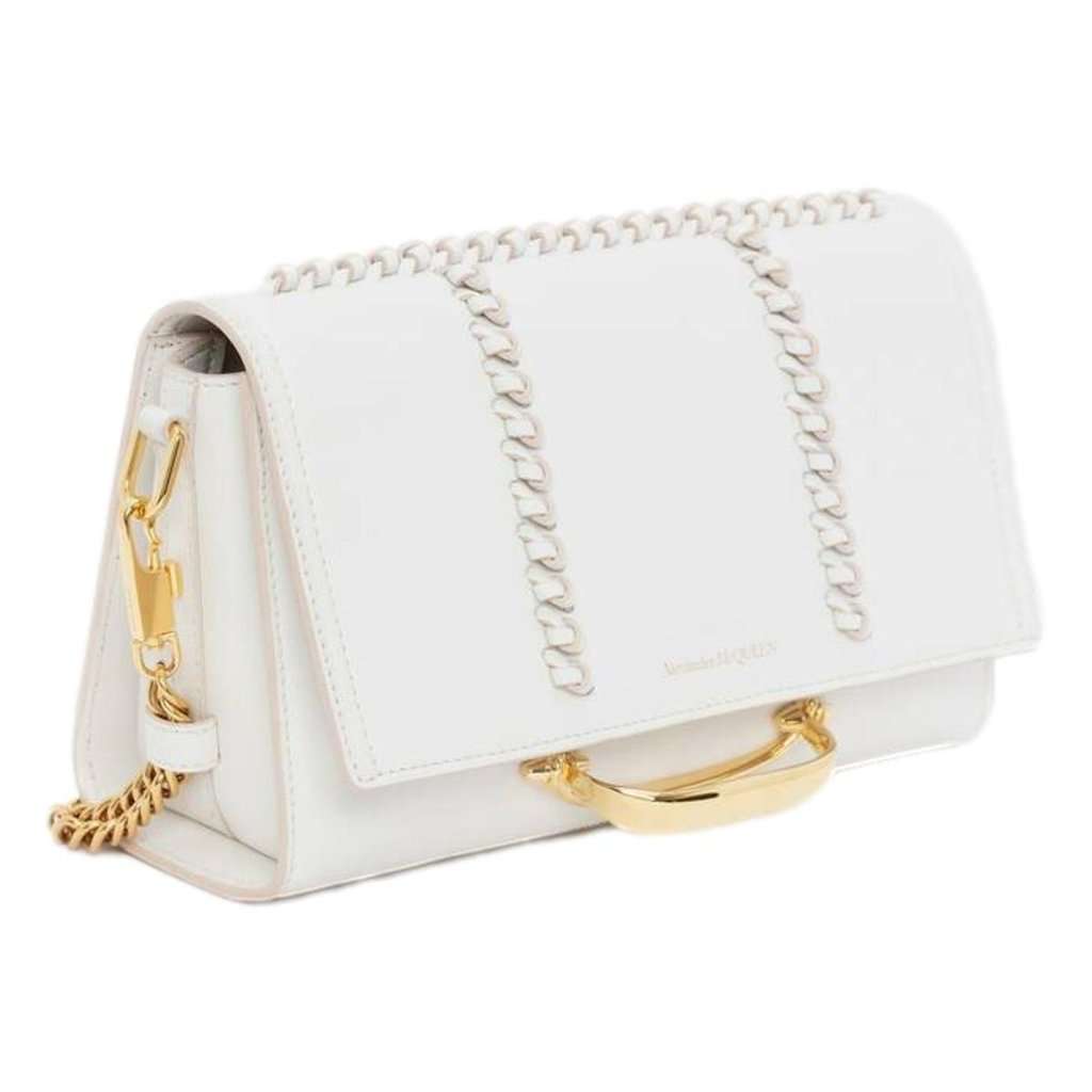 Alexander McQueen Alexander McQueen The Story Whipstitch Leather Shoulder Bag White Leather Never worn - Back View