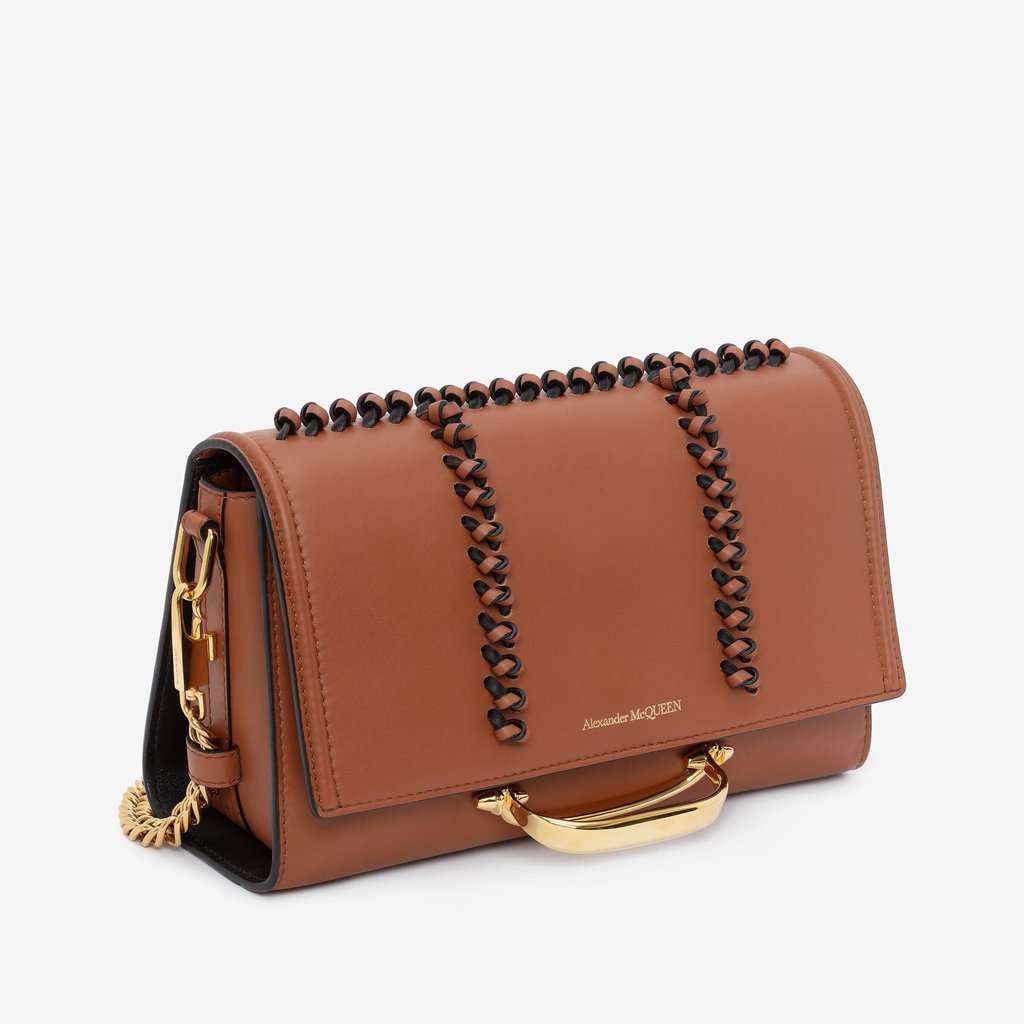 Alexander McQueen Alexander McQueen The Story Knotted Brown Handbag Brown Leather Never worn - Box View