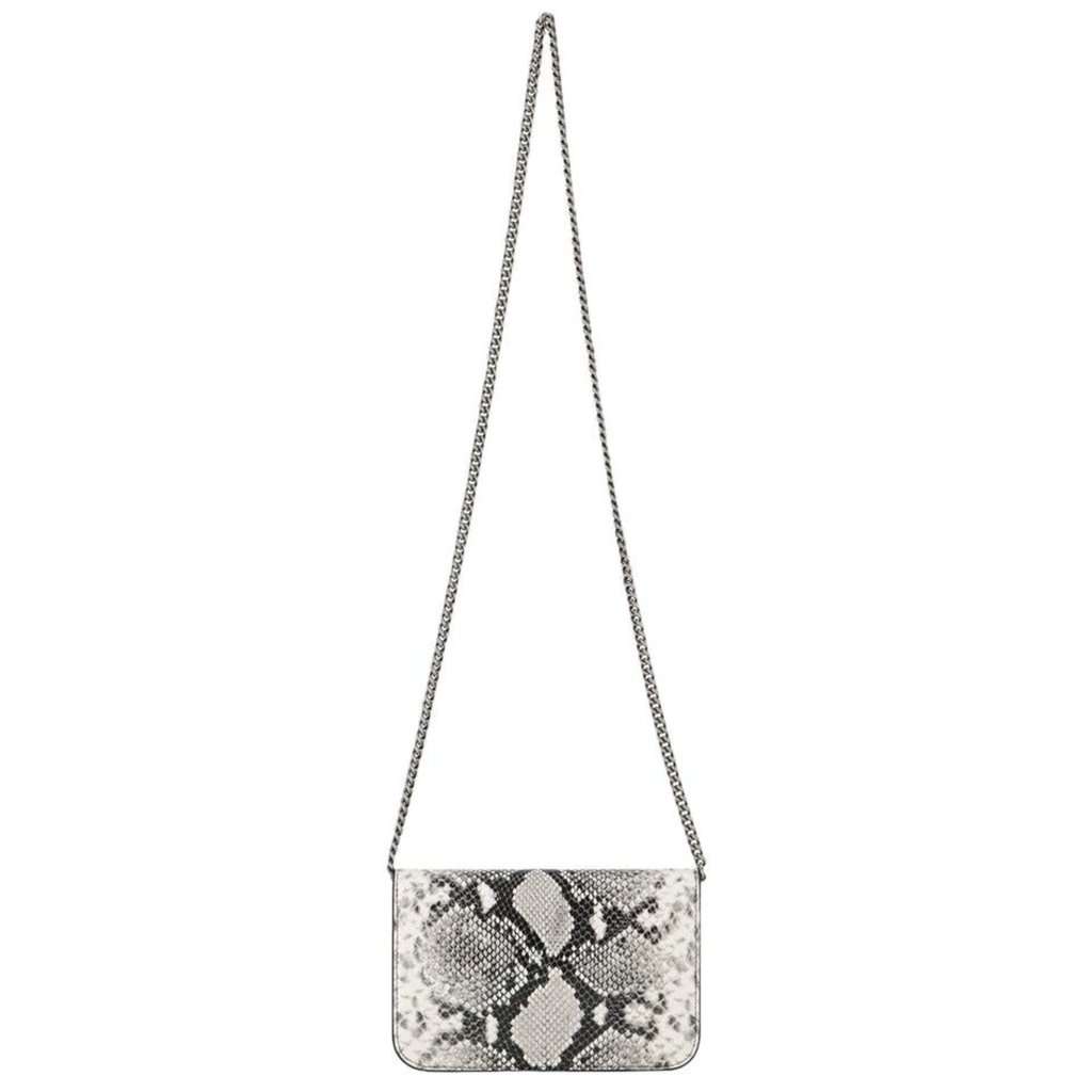 Balenciaga Balenciaga B Python Print Calfskin Leather Wallet on Chain Bag Silver Leather Never worn - Box View