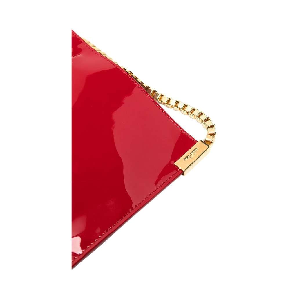 Saint Laurent Saint Laurent Suzanne Red Patent Leather Small Chain Hobo Bag Red Leather Never worn - Box View