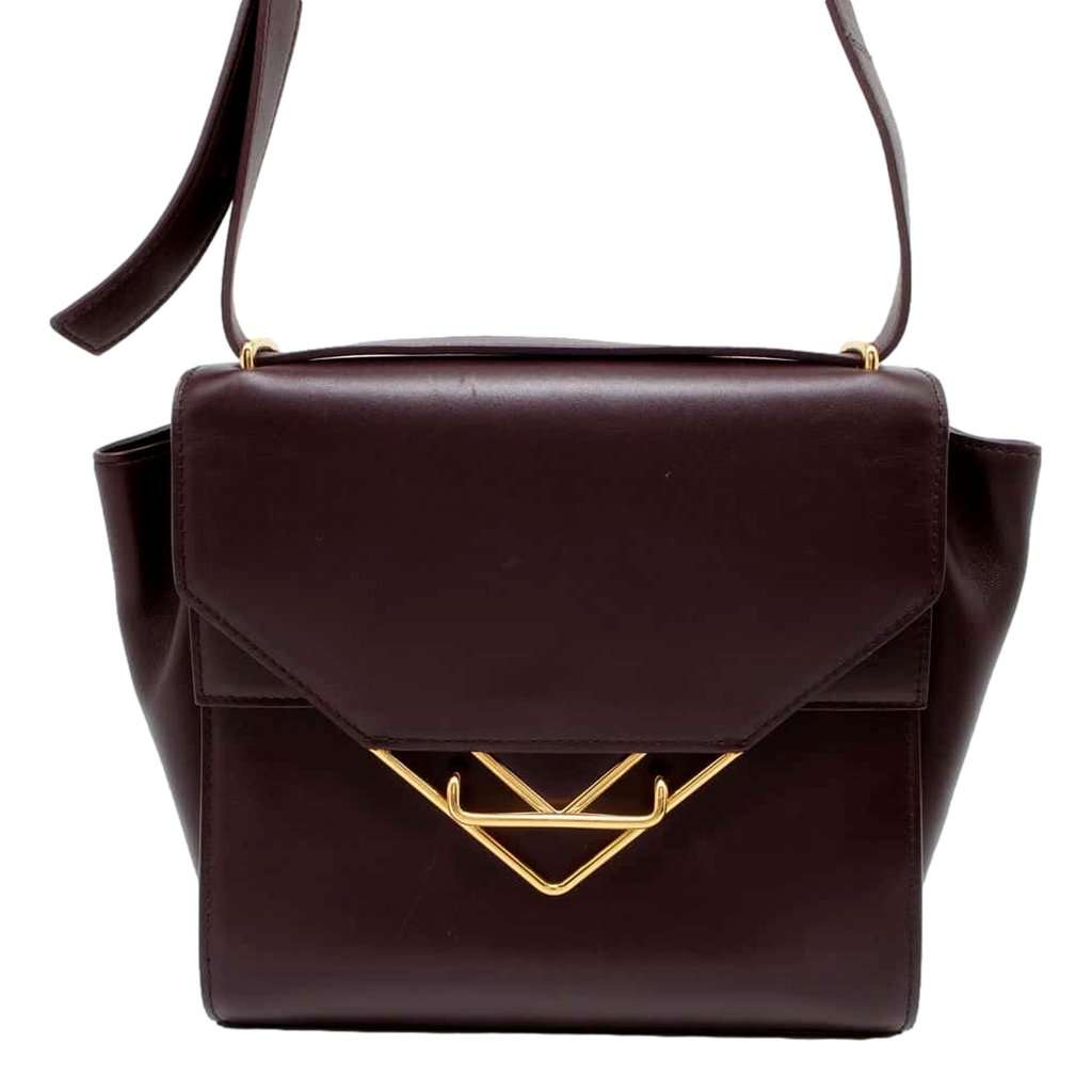 Bottega Veneta Bottega Veneta The Clip Grape Purple Calfskin Leather Shoulder Crossbody Bag Purple Leather Never worn - Front View