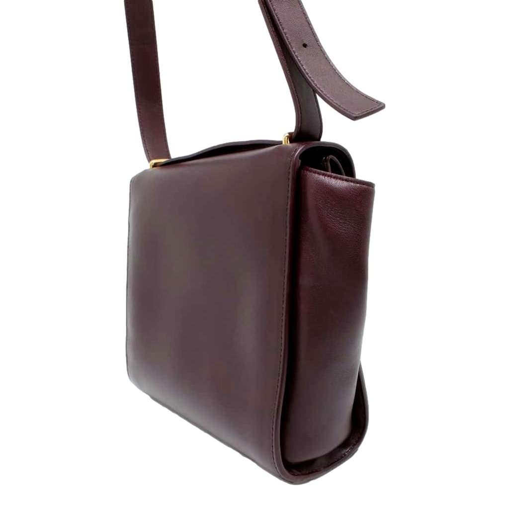 Bottega Veneta Bottega Veneta The Clip Grape Purple Calfskin Leather Shoulder Crossbody Bag Purple Leather Never worn - Back View