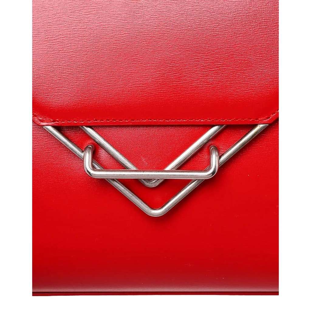 Bottega Veneta Bottega Veneta The Clip Chili Red Calfskin Leather Shoulder Crossbody Bag Red Leather Never worn - Back View