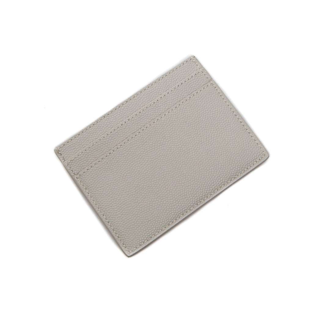 Saint Laurent Saint Laurent Grey Grain de Poudre Leather Credit Card Case Wallet Grey Leather Never worn - Back View
