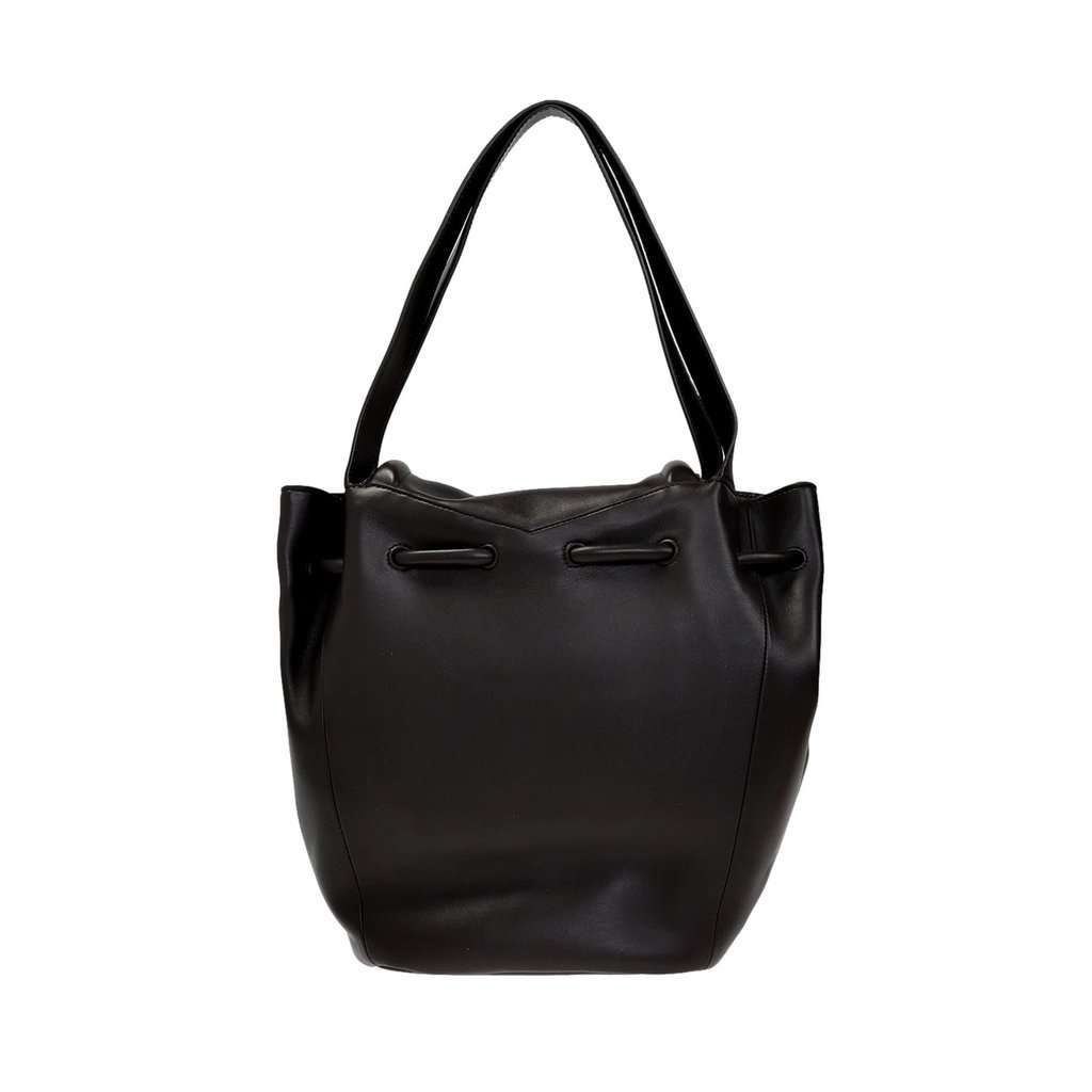 Bottega Veneta Bottega Veneta Beak Large Black Calfskin Shoulder Bag Black Leather Never worn - Inside View
