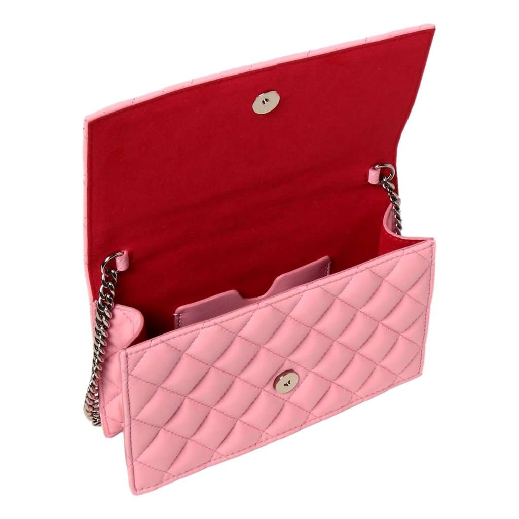 Alexander McQueen Alexander McQueen Pink Quilted Leather Skull Shoulder Bag Pink Leather Never worn - Back View