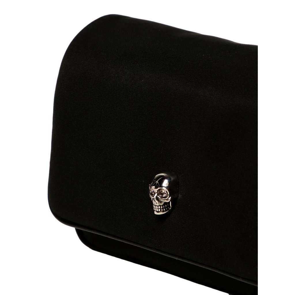 Alexander McQueen Alexander McQueen Small Black Nylon Skull Shoulder Bag Black Leather Never worn - Inside View