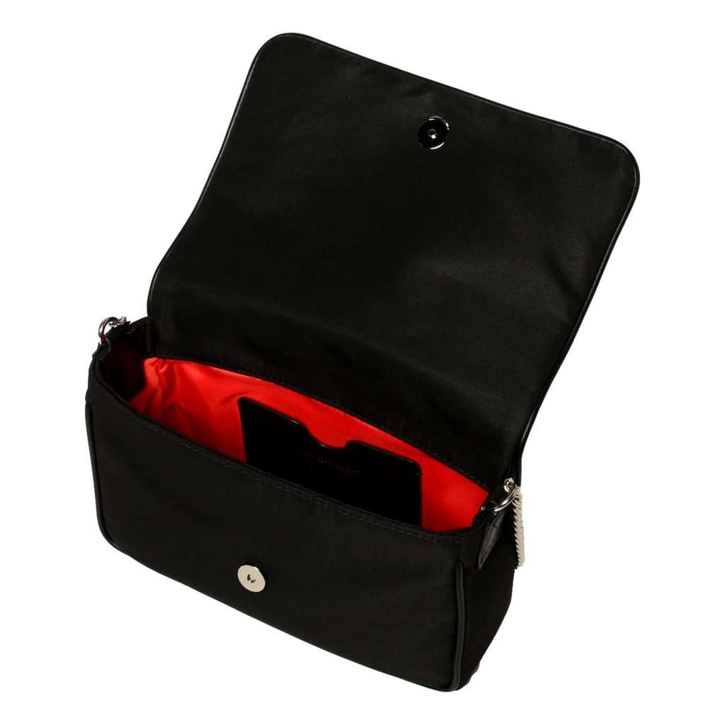 Alexander McQueen Alexander McQueen Small Black Nylon Skull Shoulder Bag Black Leather Never worn - Model View