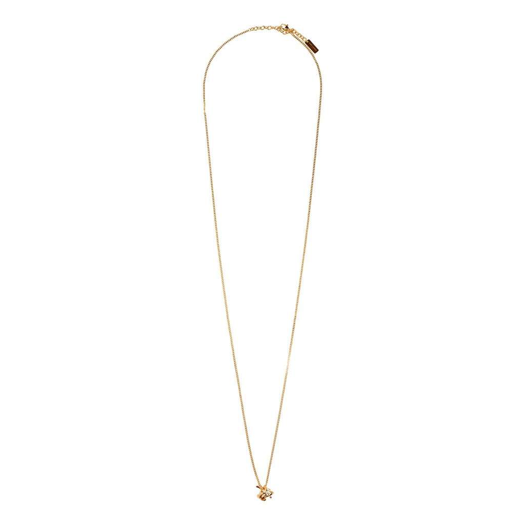 Saint Laurent Saint Laurent YSL Logo Long Opyum Twist Necklace Gold Gold Lace Never worn - Front View