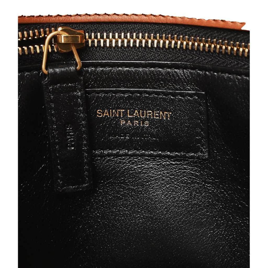 Saint Laurent Saint Laurent Sac De Jour Black Canvas and Brown Leather Satchel Black Canvas Never worn - Model View