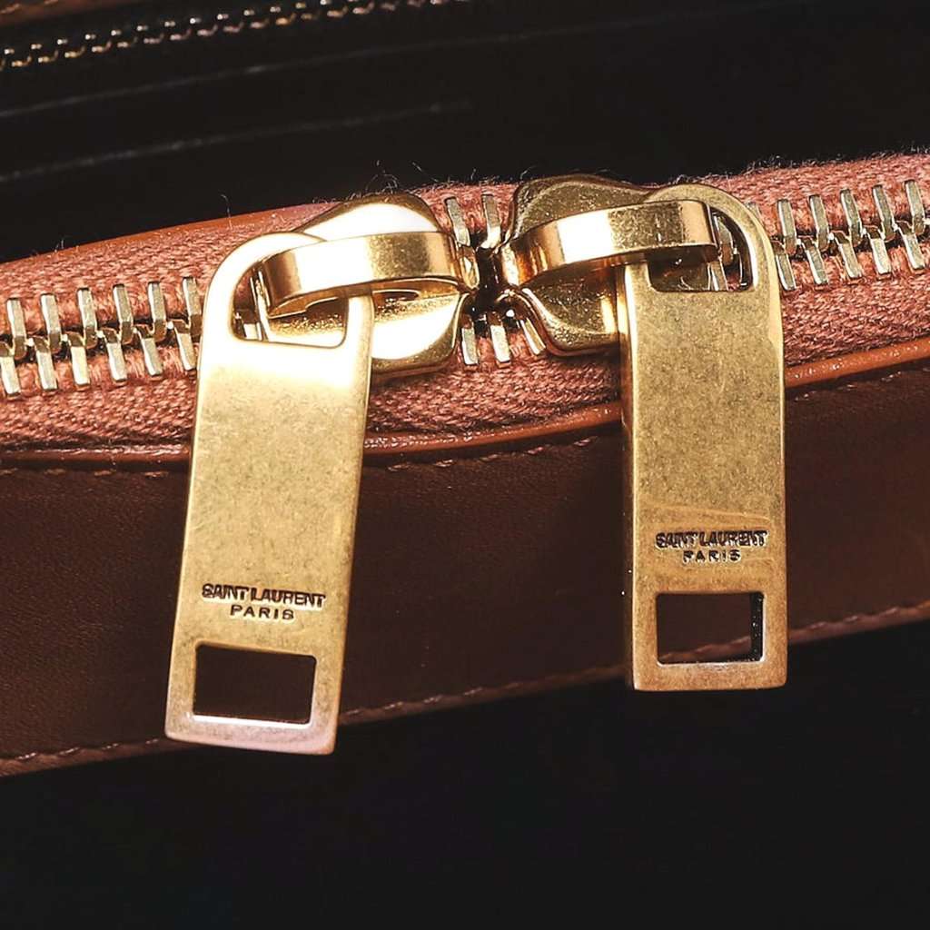 Saint Laurent Saint Laurent Sac De Jour Black Canvas and Brown Leather Satchel Black Canvas Never worn - Box View