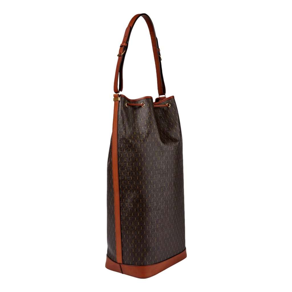 Saint Laurent Saint Laurent Le Monogramme Coated Canvas Leather Brown Oversized Bucket Bag Brown Leather Never worn - Inside View