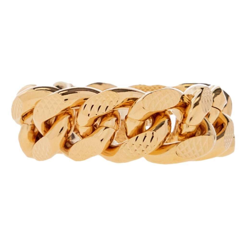 Gucci Gucci Interlocking G Textured Chain Ring Gold Tone Gold Never worn - Back View