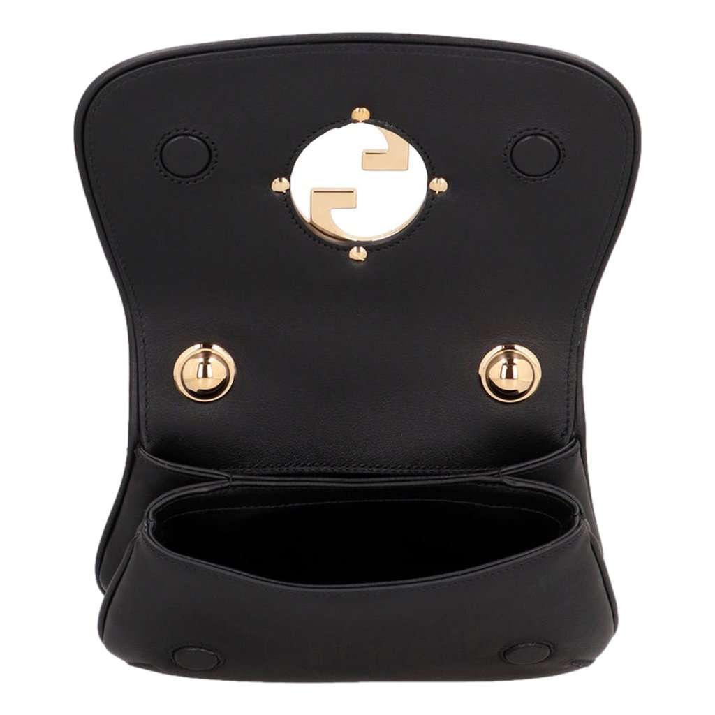 Gucci Gucci Blondie GG Mini Bag Web Stripe Strap Small Crossbody Black Canvas Never worn - Box View