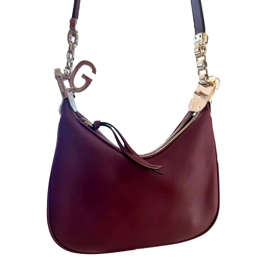 Gucci Gucci Attaché Small Burgendy Leather Shoulder Crossbody Bag Web Stripe Red Leather Never worn - Back View