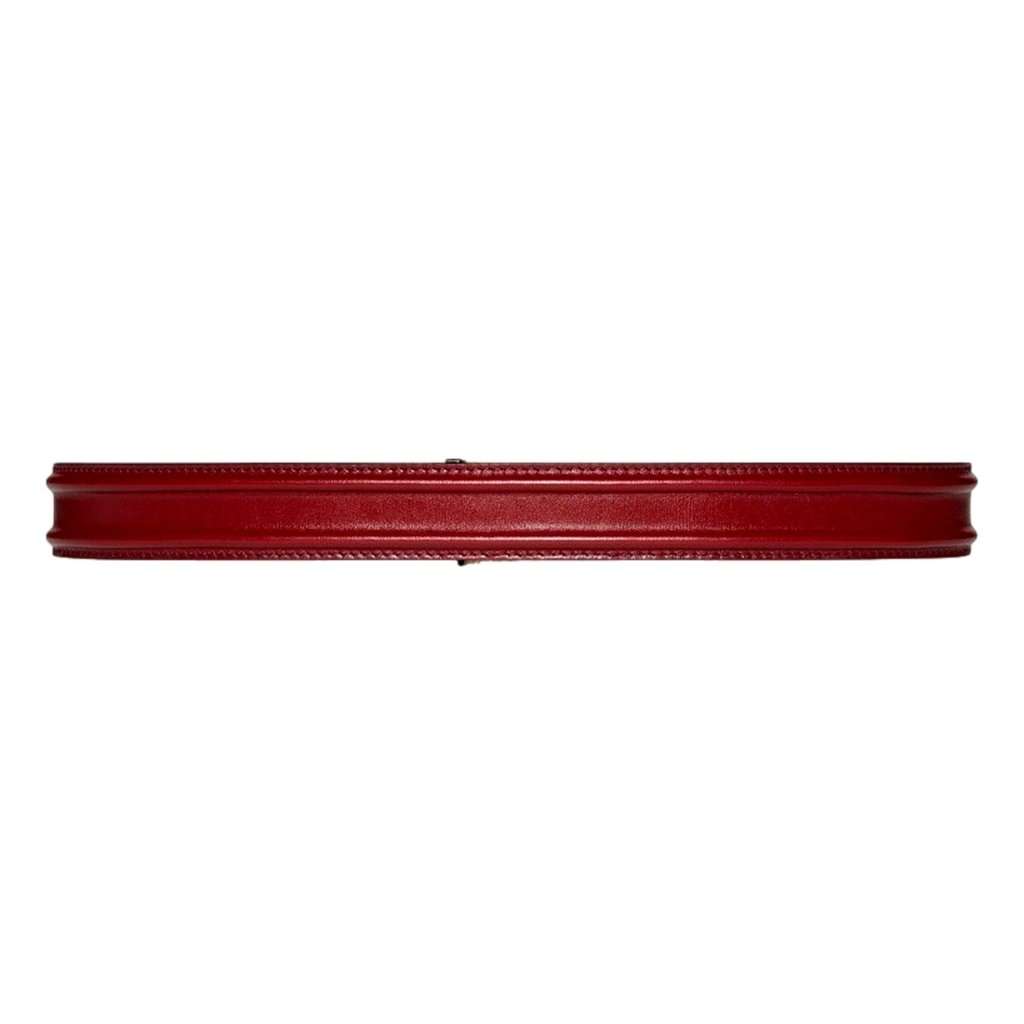 Gucci Gucci Memorable Floral Engraved G Buckle Leather Belt Burgundy 80/32 Red Leather Never worn - Inside View