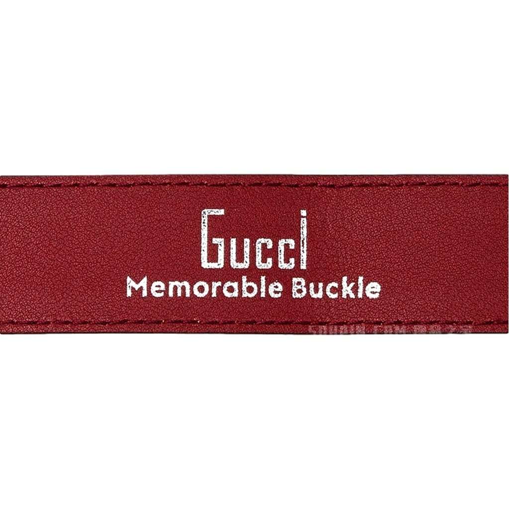 Gucci Gucci Memorable Floral Engraved G Buckle Leather Belt Burgundy 80/32 Red Leather Never worn - Model View