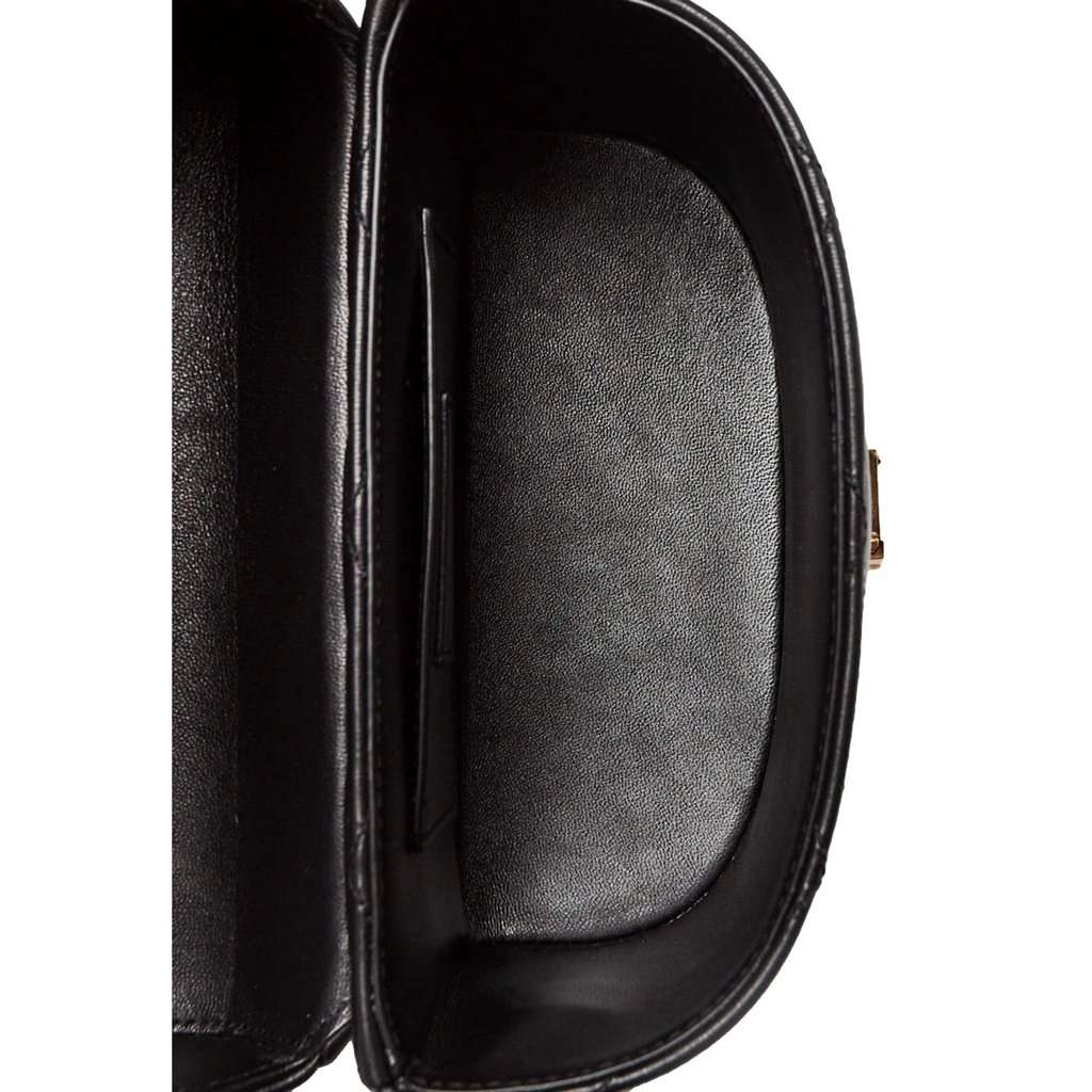 Saint Laurent Saint Laurent June Quilted Leather Crossbody Bag in Black with Gold Hardware YSL Closure Black Leather Never worn - Inside View
