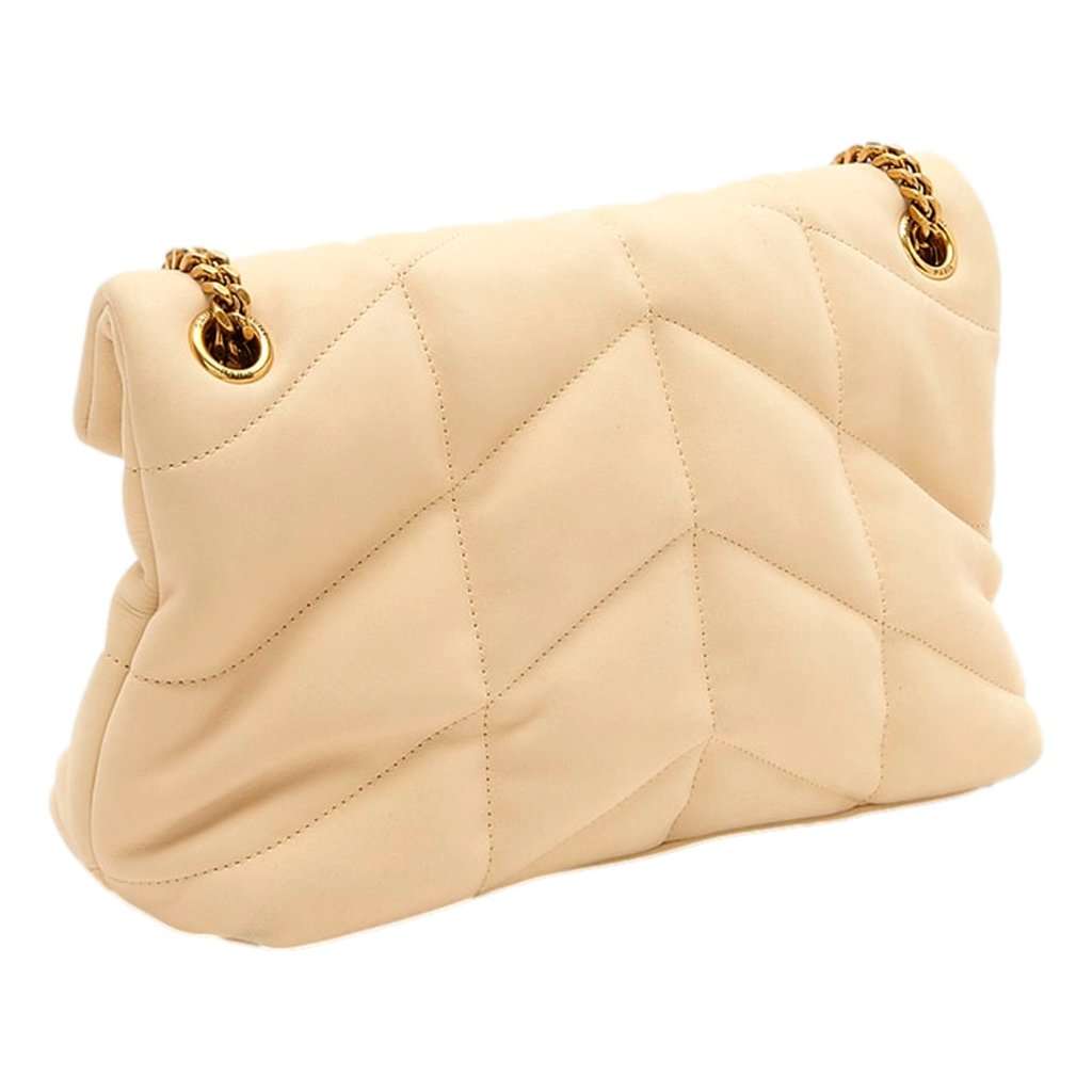 Saint Laurent Saint Laurent Lou Puffer Medium Shoulder Bag in Quilted Leather Beige Leather Never worn - Back View